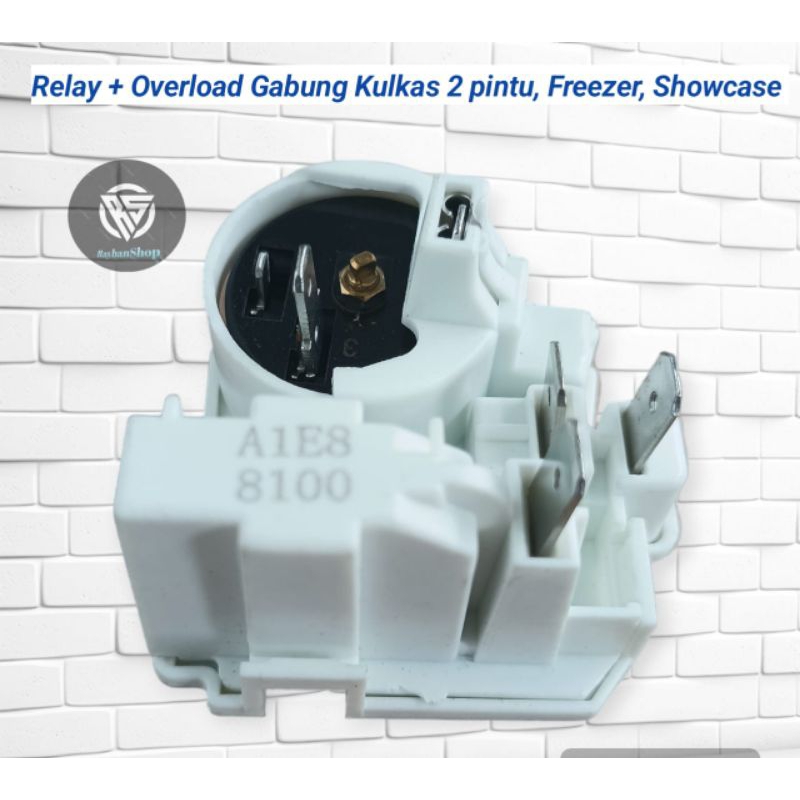 RELAY - Relay/ Rilay/ PTC Overload gabung Kulkas 2 Pintu, Freezer, Showcase