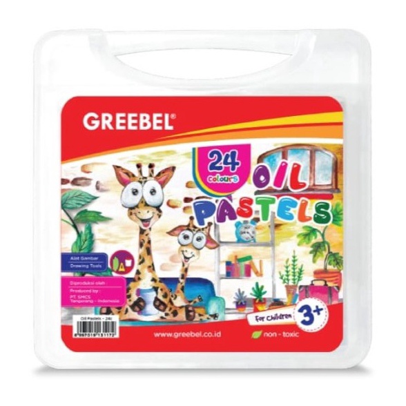

KODE Q97W Krayon Greebel Kids Oil Pastel Crayon 24 Color Warna