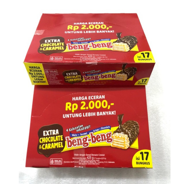 

[MAYORA] Beng-Beng Wafer Caramel Crispy Isi 17 Pcs