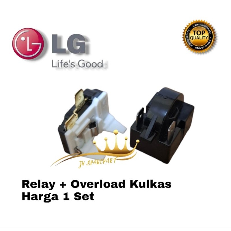 Relay Ptc + Overload Kulkas LG 2 Pintu | Relai Overload Kulkas 2 Pintu LG