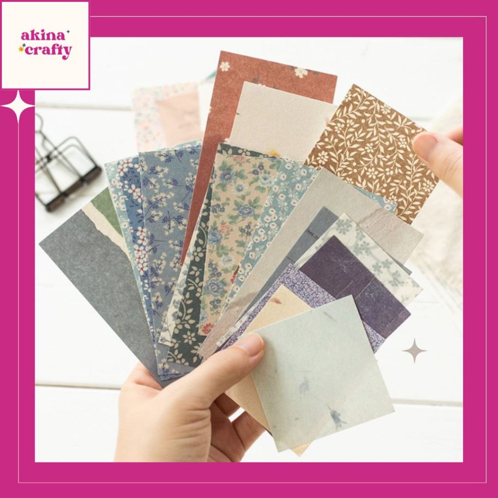

[AKINACRAFTY] 60Pcs Kertas Motif DIY Scrapbook Journal Deco Paper High Quality COTTAGE GARDEN