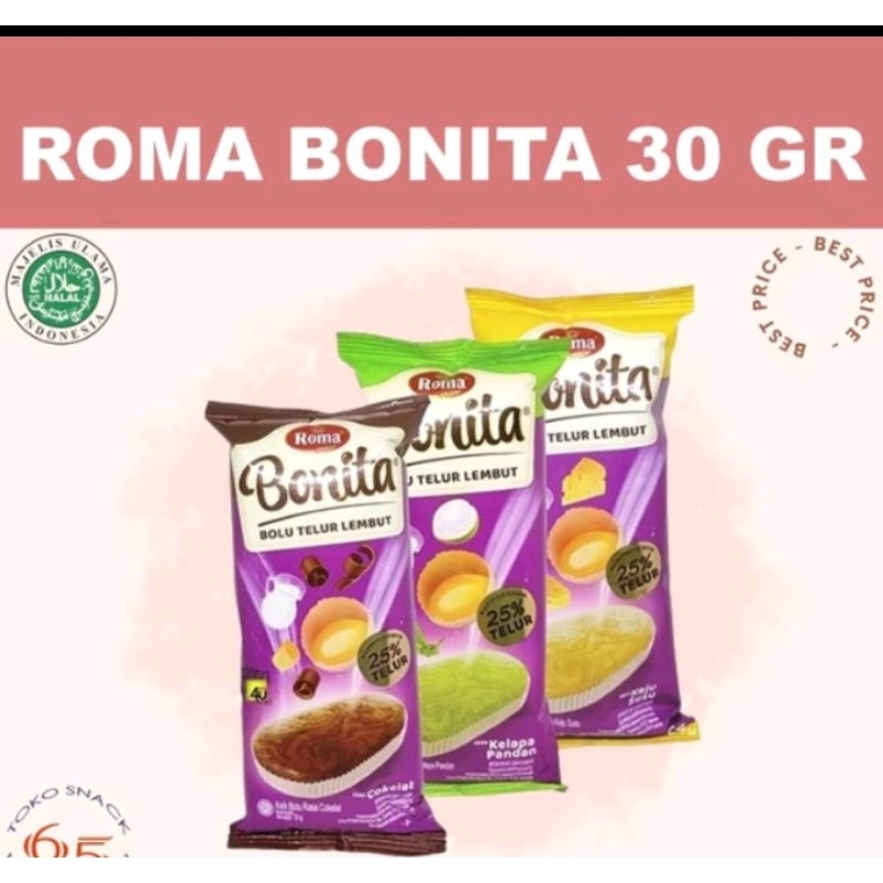 

1pcs bolu lembut bonita satuan 30gr cokelat coklat keju susu kelapa pandan