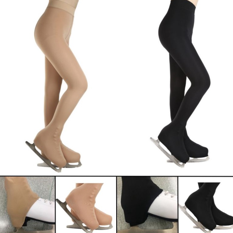 KODE D37A Regular Stocking Celana Figure Ice Skating Tights Over Boot Half Full Cover with Clip Polo