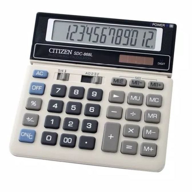 

KODE N59Z Kalkulator Citizen Type SDC 868 L Calculator Citizen 12 Digit 868 L