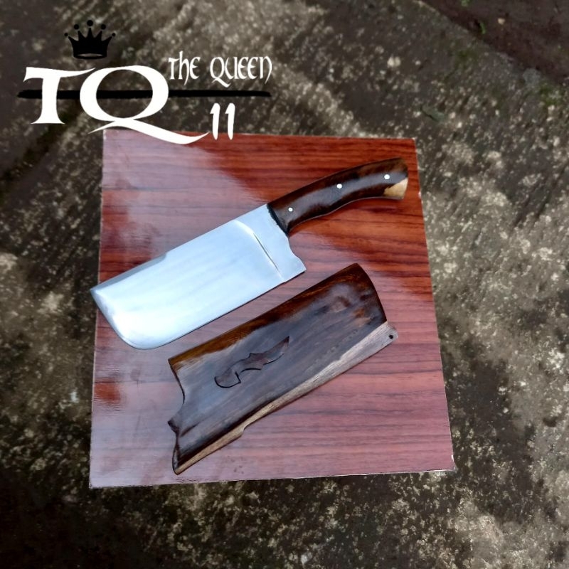golok*_cacah_tulang_gagang_fulltang_kayu_johar TQ11..