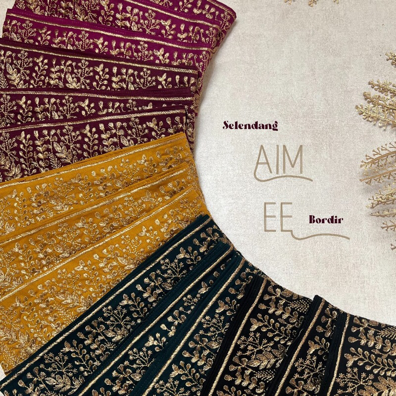 SELENDANG OBI SONGKET BALI PREMIUM BENANG EMAS | SELENDANG KEBAYA BALI | SELENDANG OBI SONGKET BENAN