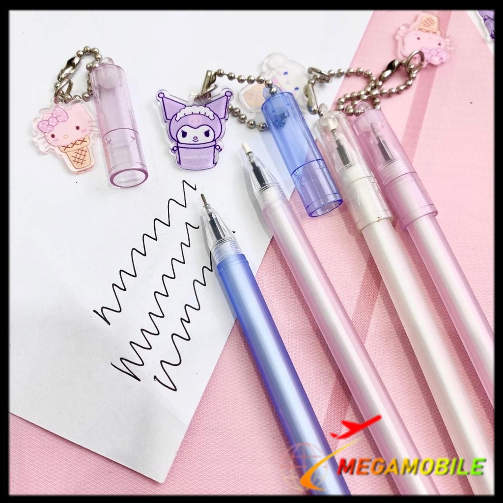 

MM Pena Gel Bolpen Unik Alat Tulis Kantor Pulpen Lucu Aesthetic Pen Gantungan Motif Kartun Bolpoint Karakter