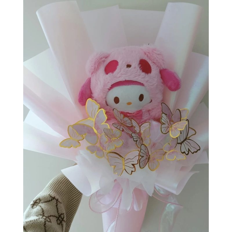 Melody Butterfly Bouquet buket graduation wisuda anak anak buket boneka lucu kupu kupu