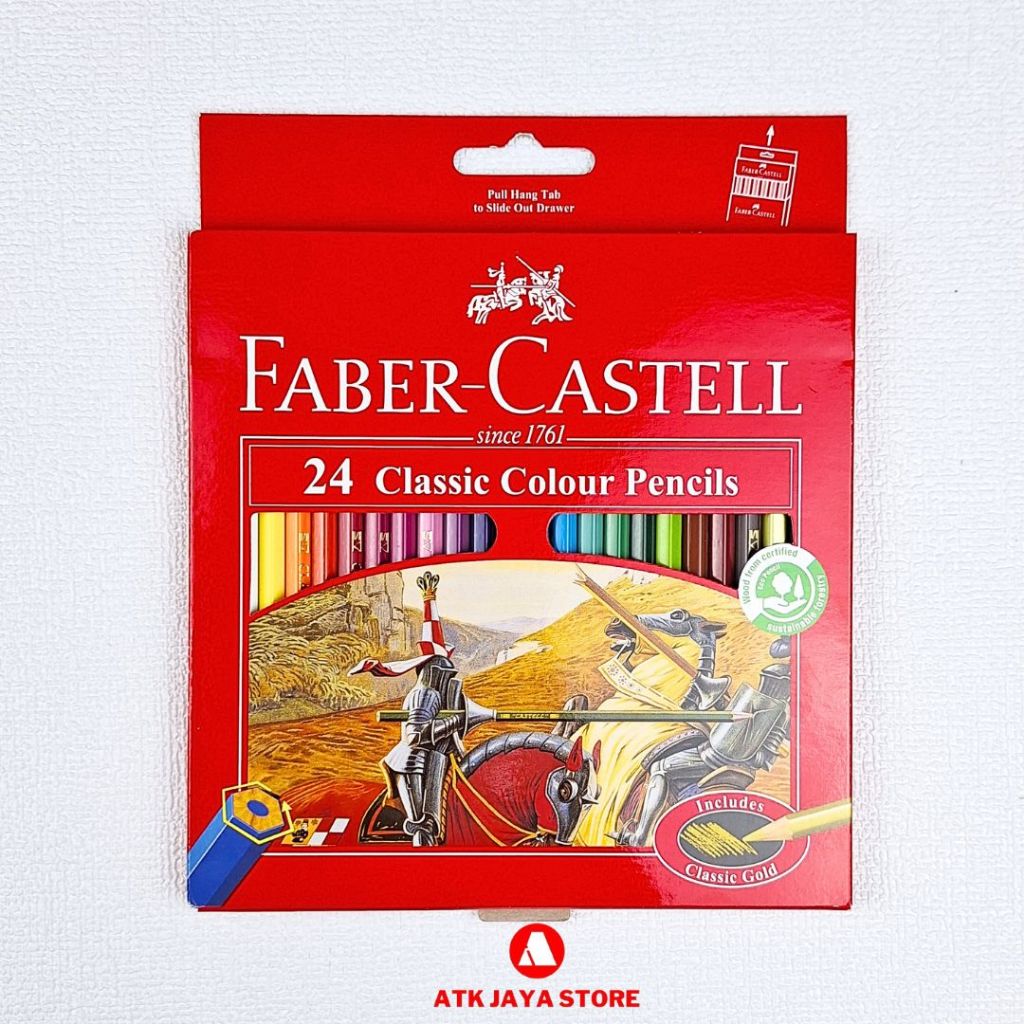 

Pensil Warna : tipe 24 warna Classic Faber Castell