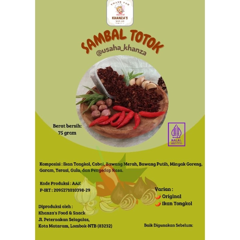 

Sambal Totok (Sambal Kering)