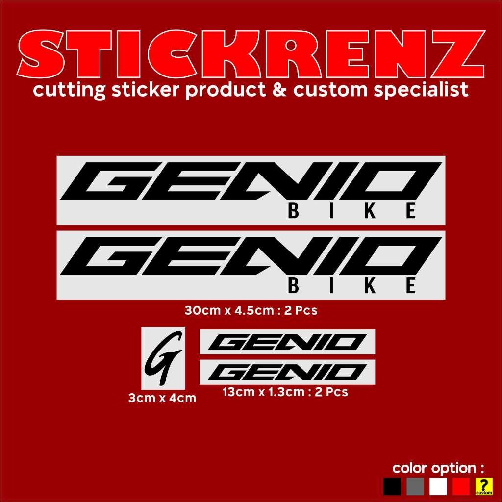 Cutting Sticker Frame Sepeda Roadbike Genio 03 Custom