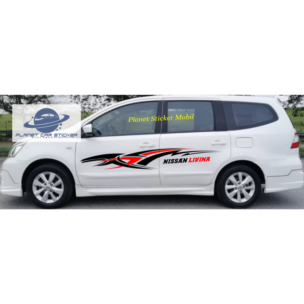 sticker livina stiker nissan livina side body samping mobil nissan livina old/new cutting sticker ni