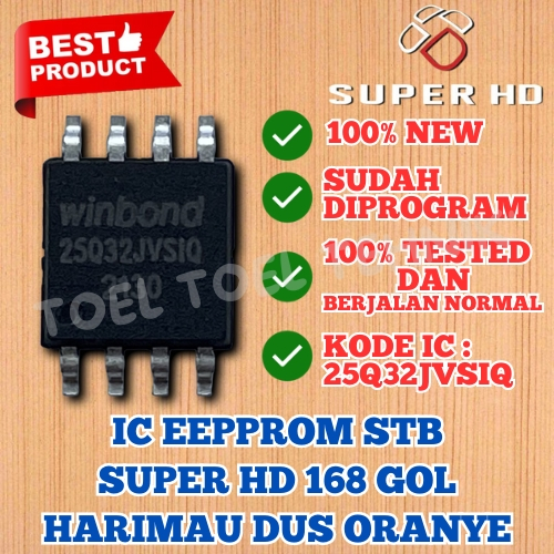 IC EPROM Set Top Box Super HD 168 GOL HARIMAU /  IC EEPROM SET TOP BOX TV DIGITAL SUPER HD GOL HARIM