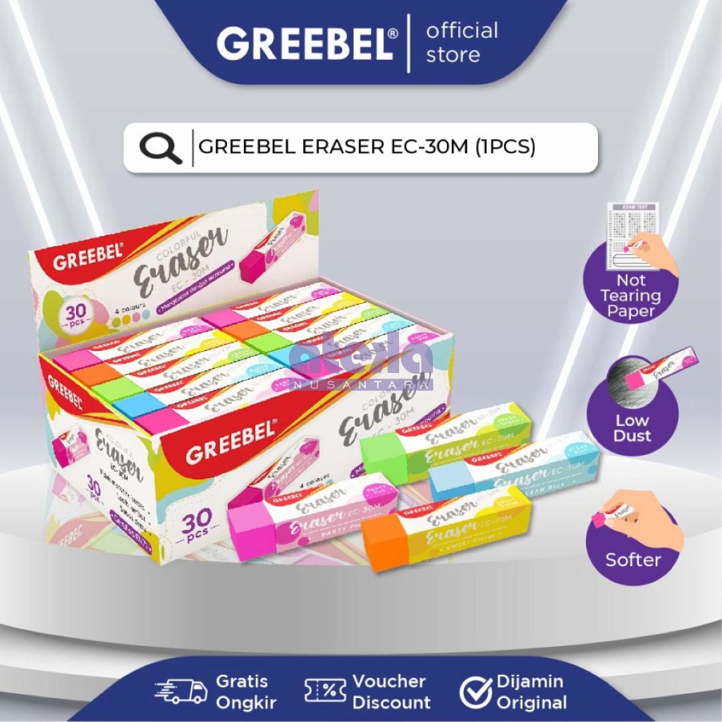 

GREEBEL ERASER EC 30 M - Penghapus Karet EC-30M