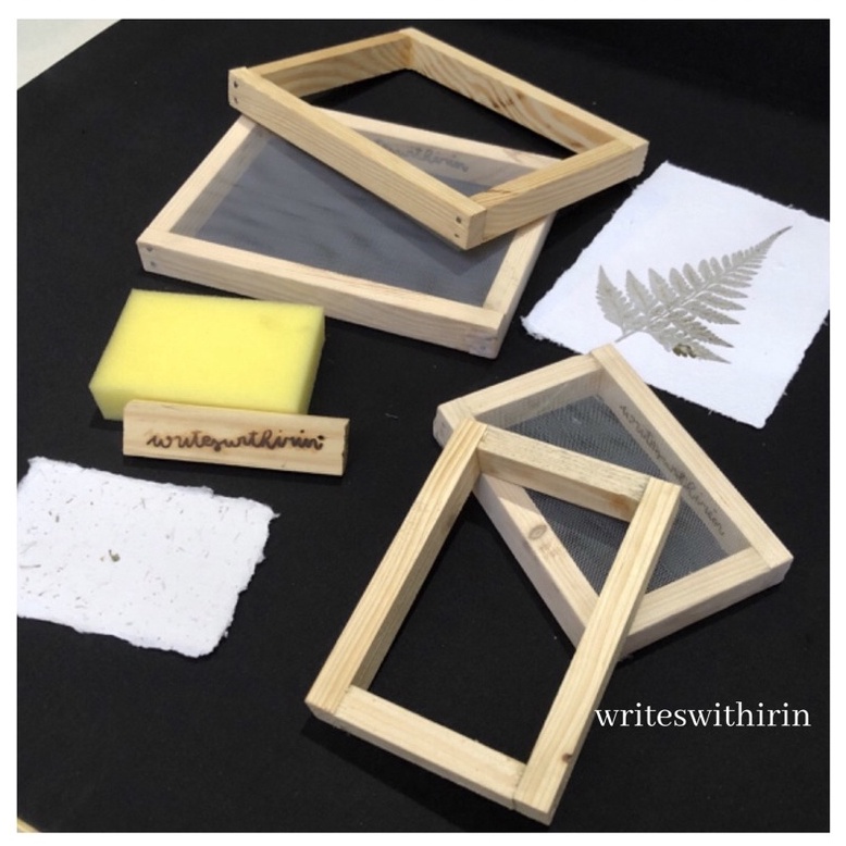 KODE Y23W writeswithirin Cetakan Saringan Kertas Daur Ulang Handmade Paper DIY Kit