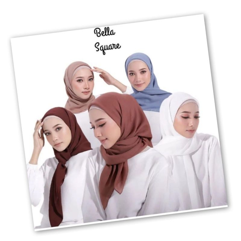 Jilbab Bella Square / Jilbab Segiempat Bella Square