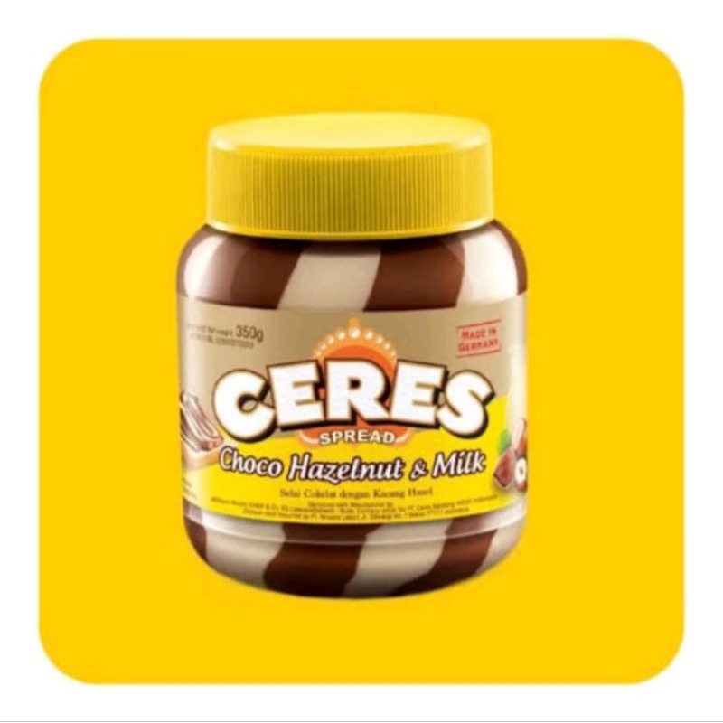 

TERMURAH!!!!! SELAI CERES SPREAD CHOCO HAZELNUT & MILK 350 GRAM (EXP 2024)