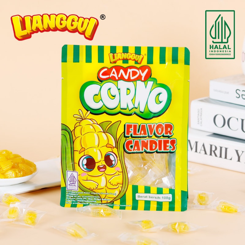 

Permen Lunak Lianggui Corno | Permen Gummy Rasa Jagung Enak Kemasan Pouch 108gr