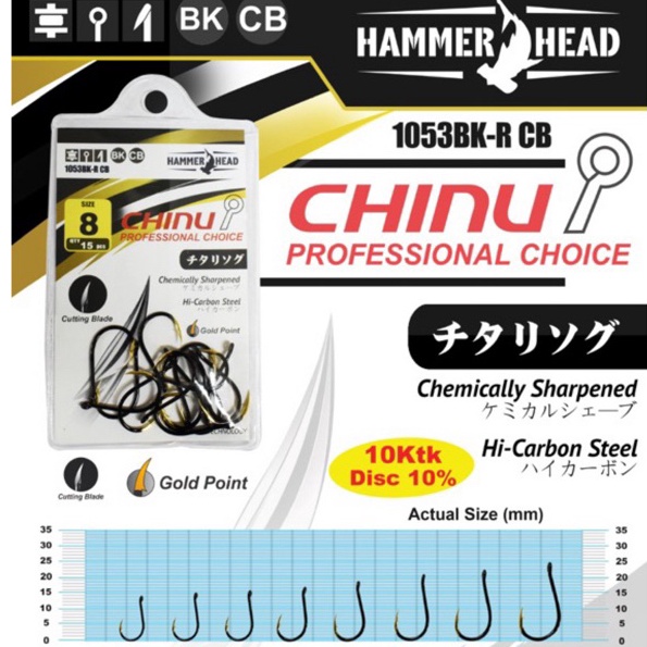 Mata Kail  Pancing hammerhead chinu gold point