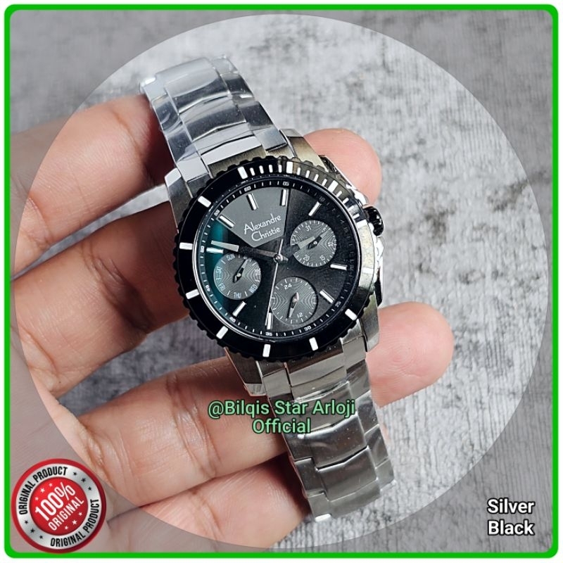 Alexandre Christie Wanita Ac 6455 Mini Tali Rantai Silver Original