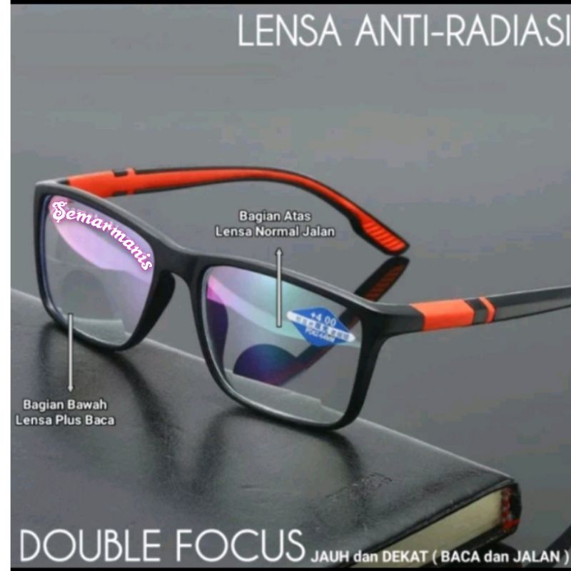 COD Kacamata Baca Sporty Double fokus baca dan jalan