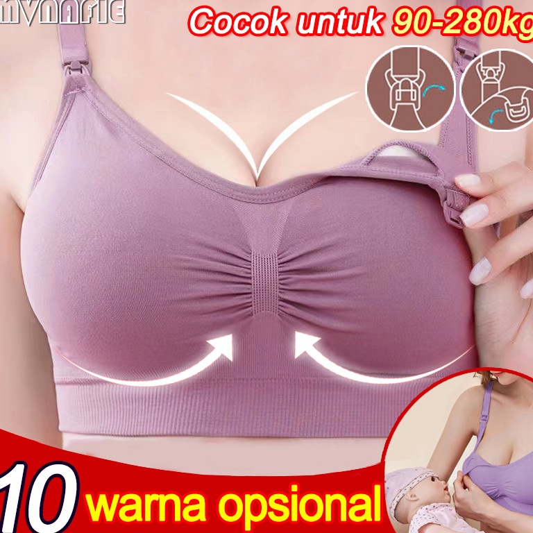 Modern Bra Menyusui Tanpa dadaTerbuka penuh berkumpul anti kendur kapas murni nyaman dan bernapas Bh