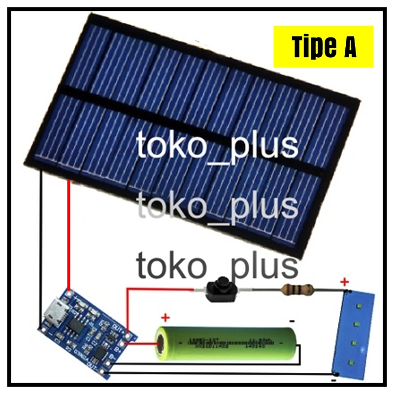 Modul Project Merakit Rangkaian Lampu Led Emergency Tenaga Matahari / KIT Edukasi DIY PLTS