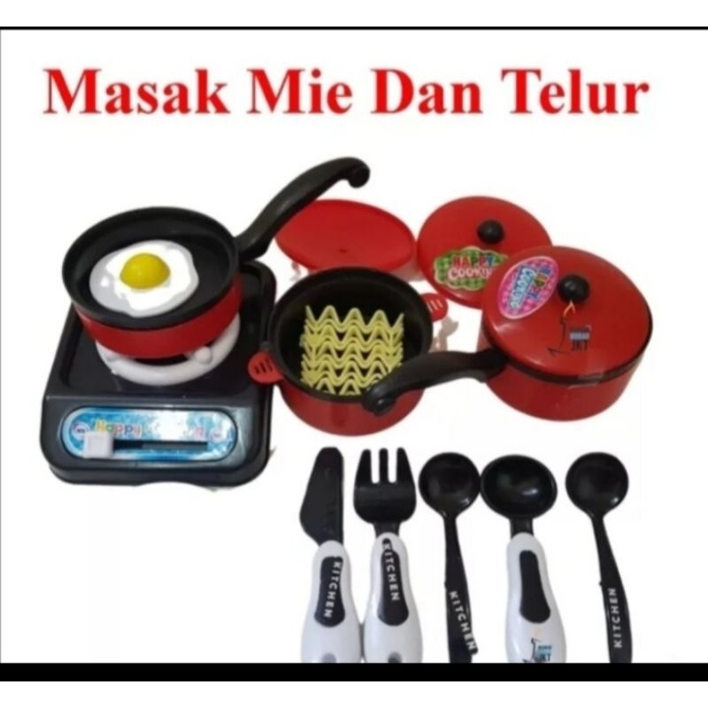 mainan anak masakan panci mie mainan anak masakan mie telor ceplok mainan masak masakan kitchen set 