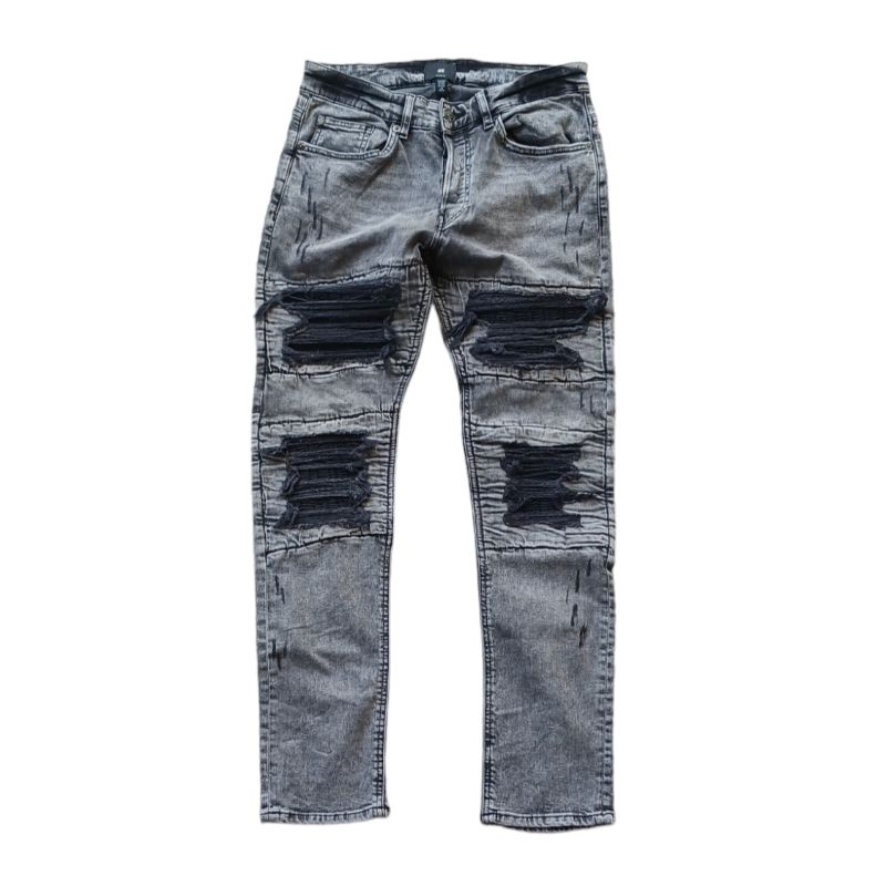 celana jeans bikers hnm button fly Stretch second CL-021