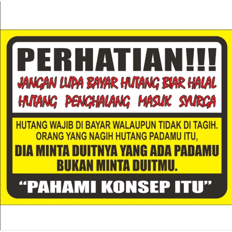 

STIKER STICKER HUTANG TYPE F