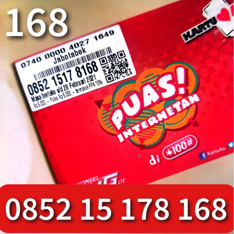 Nomor Cantik simpati As Loop 168