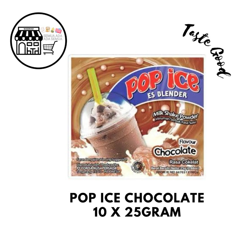 

Pop Ice Coklat 1 Renceng Atau 10 Sachets x 25Gram