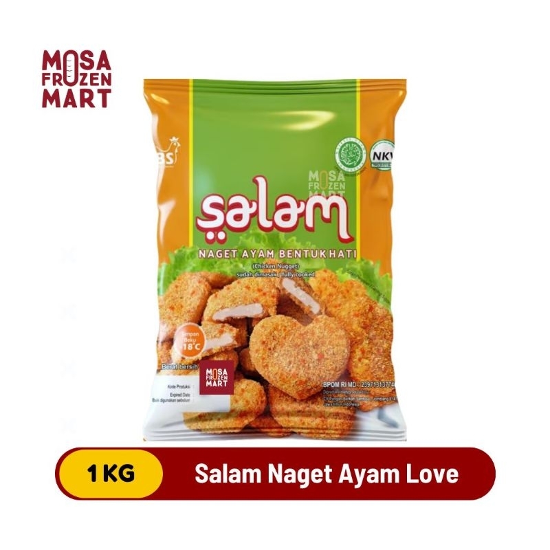 

Salam Naget Ayam Bentuk Hati 1 Kg | Naget Love | Chicken Nugget