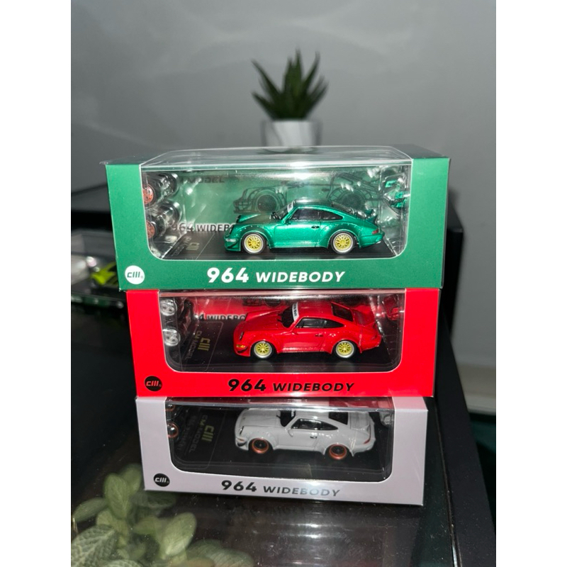 CM Model Porsche RWB 964 Widebody Green Metallic,Red,Grey (Harga Satuan)