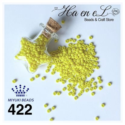 Payet Miyuki pasir seedbead (RR) ukuran 12/O(sp) & 11/O kode 422 (10gr) kuning / yellow