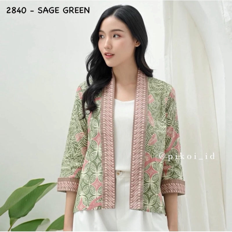 DISKON OUTER BATIK WANITA / BLAZER BATIK MODERN / BAJU BATIK CEWEK MURAH / ATASAN BATIK SERAGAM
