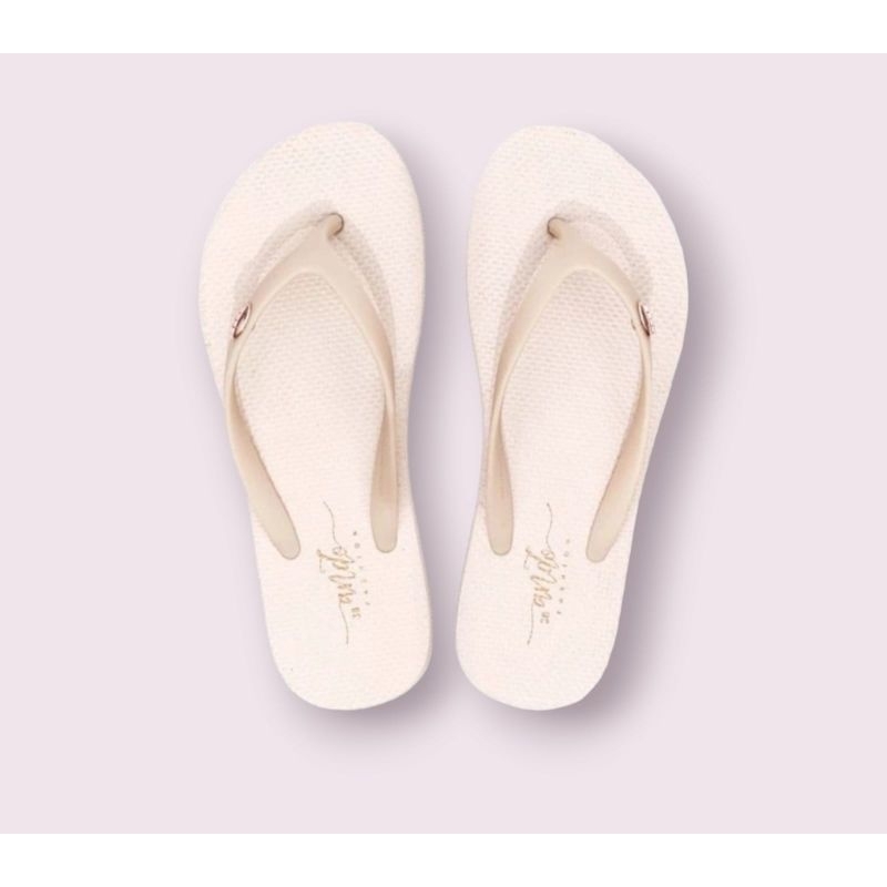 Sandal Jepit Ando Motif Diva Wanita Dewasa Warna Buter Cream