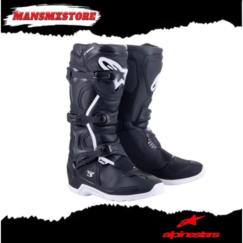 SEPATU ALPINESTARS TECH 3 ENDURO WATERPROOF BLACK/WHITE 2024