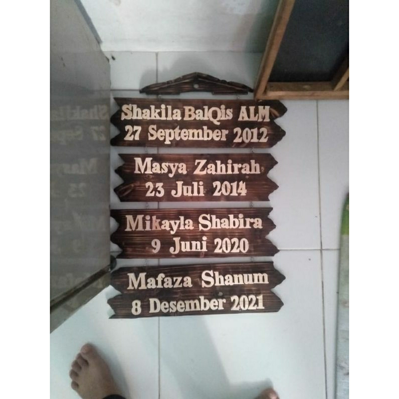 Papan Nama Tingkat Papan Nama Kayu Papan Nama Huruf Timbul Gantungan Papan Nama Papan Nama Custom Pa