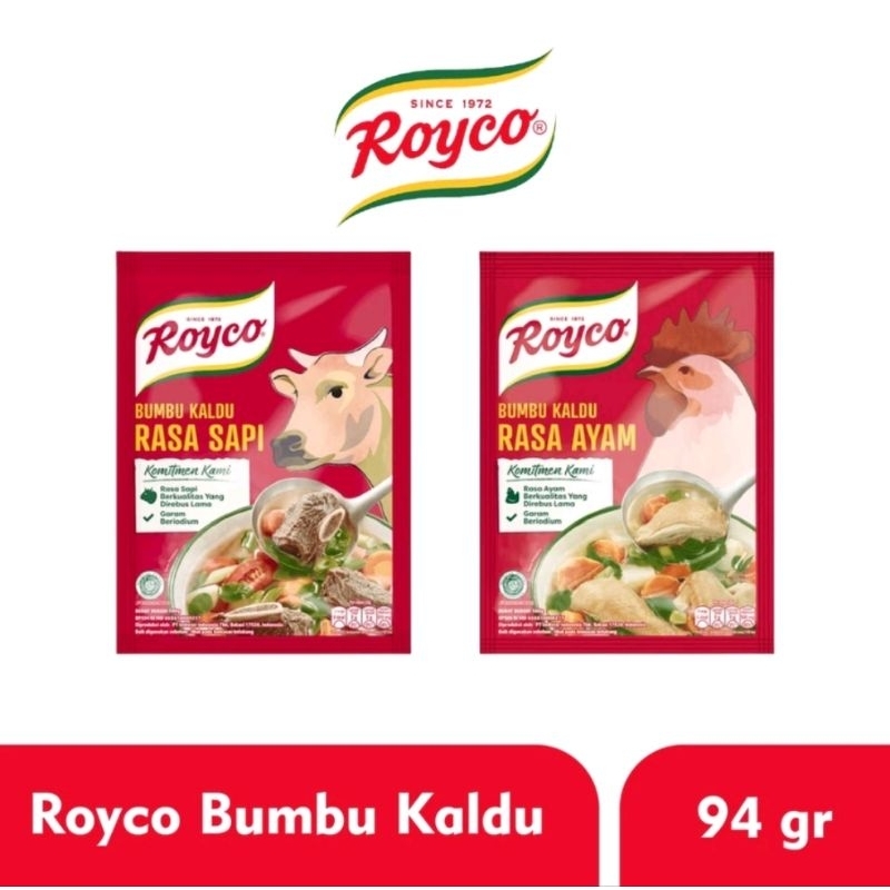 

Royco Bumbu Kaldu Penyedap Masakan Rasa Ayam Dan Sapi 94g ( Kemasan Agak Lecek )