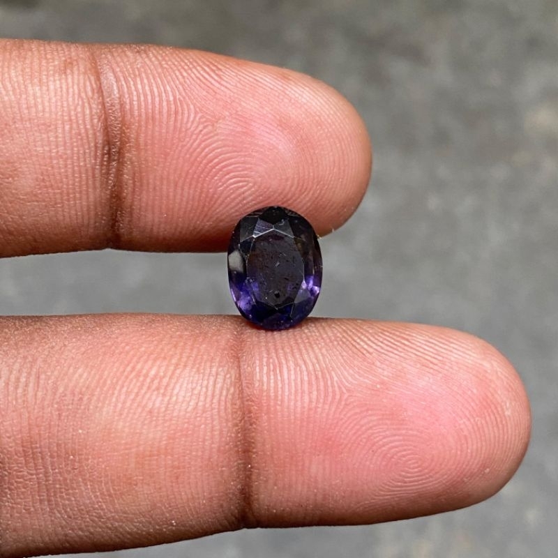 Natural Iolite Batu Blue Iolite Bukan blue safir sapphire Dim 11x8x5mm CT 2.55