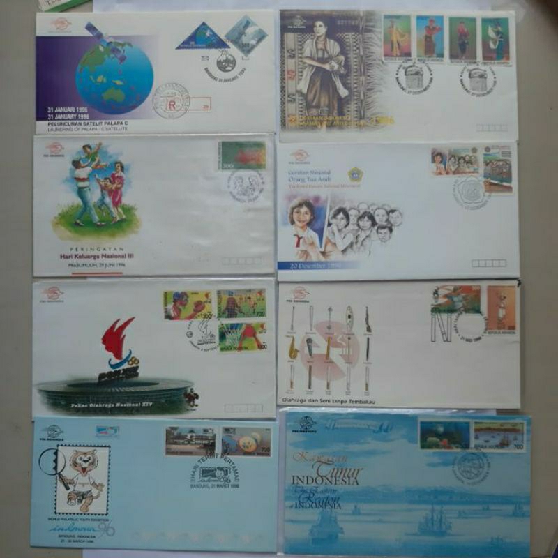 

Perangko SHP Indonesia tahun 1996 set 8 sampul prangko