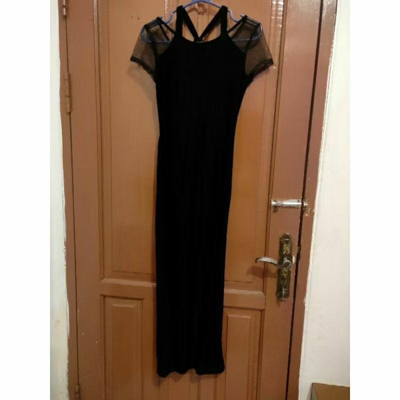 Dress hitam Polos/Dress Wanita/Baju dress pesta