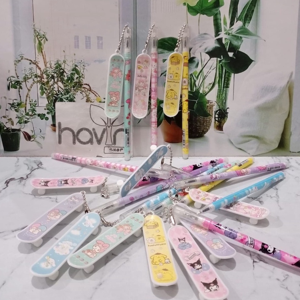 

12pc pen gel SANRIO MELODY SKATEBOARD