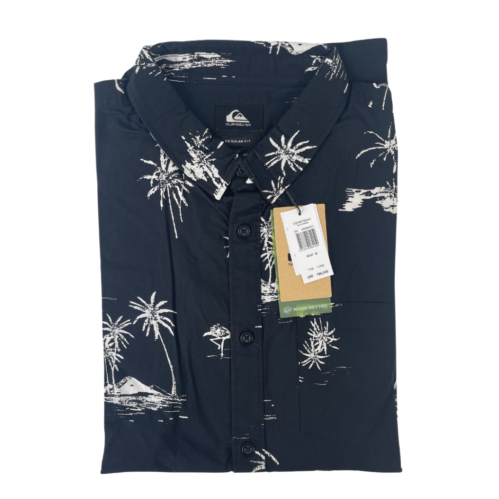 Kemeja Quiksilver Out of Office Black Original