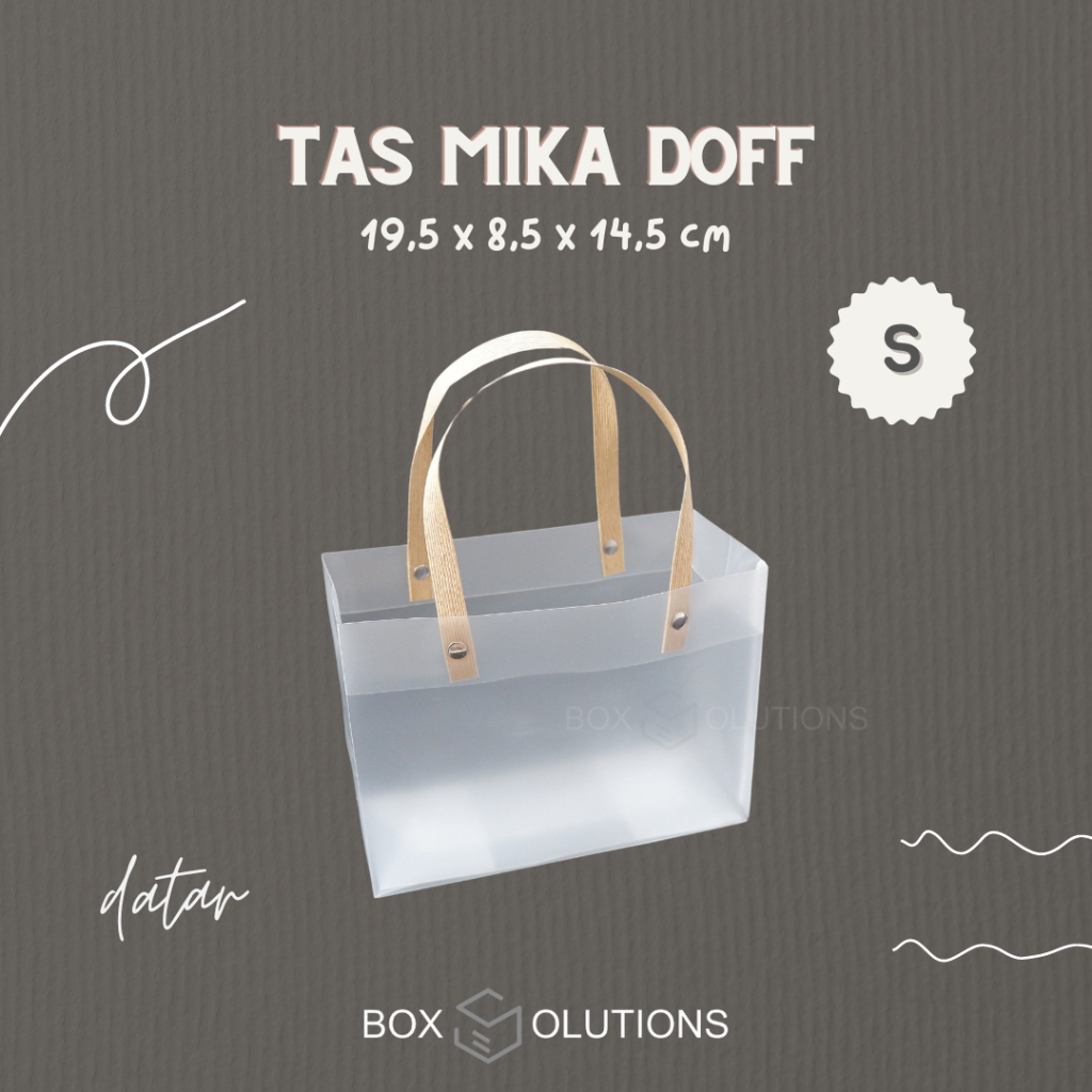 

tas mika doff DATAR premium (S) - 19,5x8,5x14,5 cm isi 12 pcs (UNTUK 2 JAR 600-800 ML)