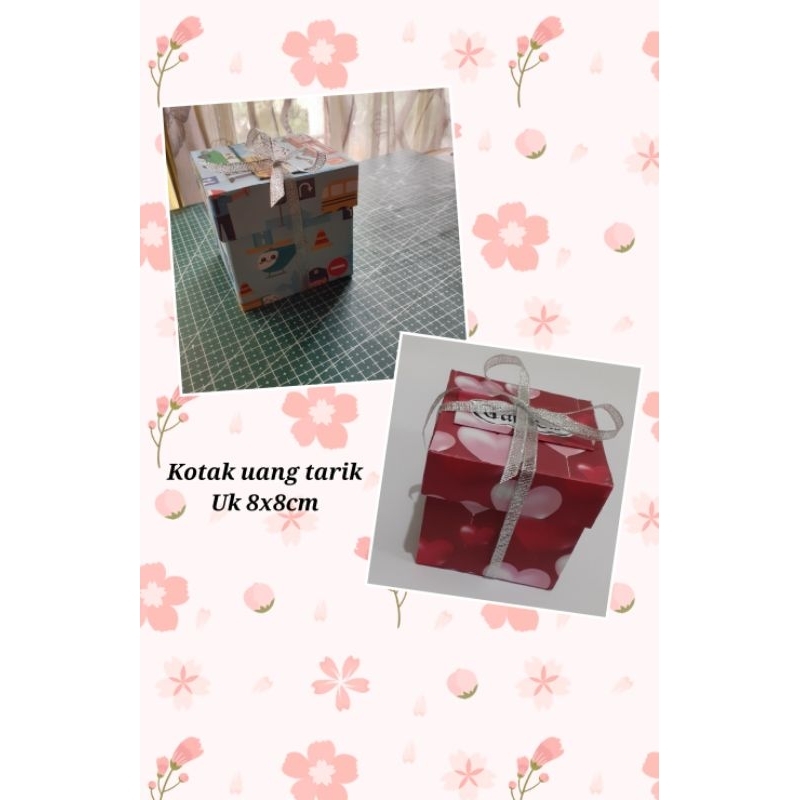 

Kotak kado uang tarik/roll money box(hanya kotak)