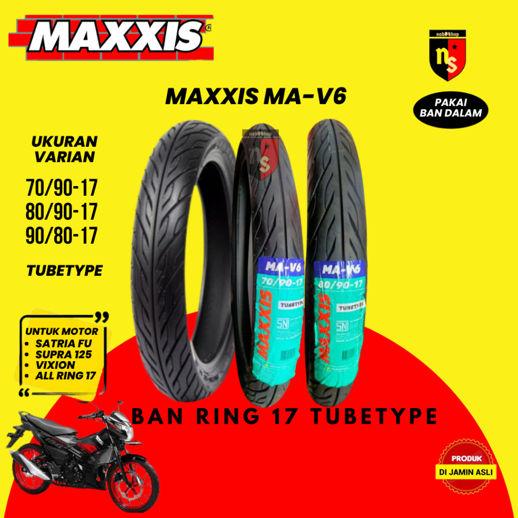 Ban Motor Ring 17 MAXXIS MA V6 TUBE TYPE