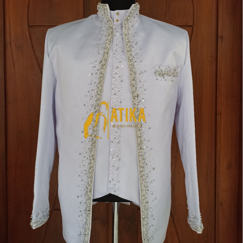 Beskap akad putih / Beskap Pengantin Murah / Beskap Manten / Beskap Akad / Beskap Basofi / Beskap Mo