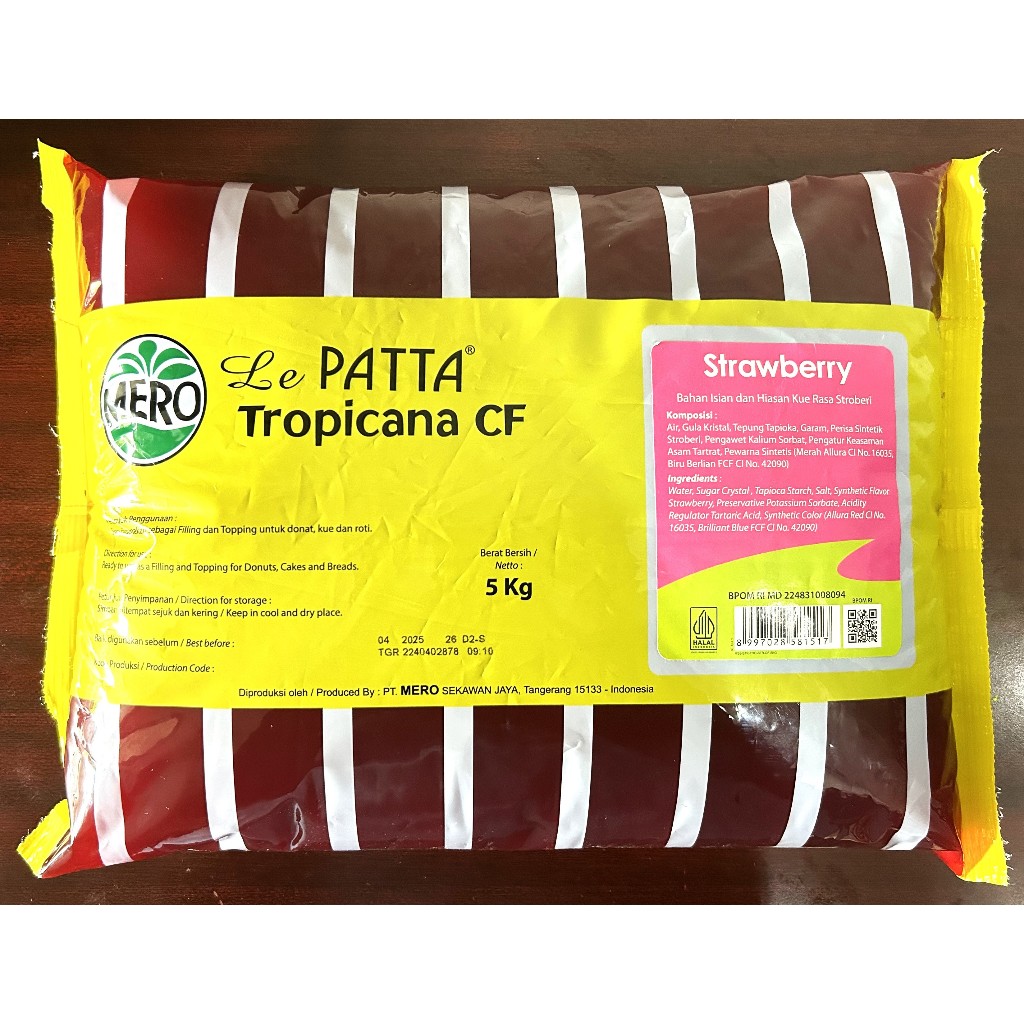 

Lepatta Selai Jelly Strawberry Le Patta Tropicana CF repack 500gr Strawberry Lepatta Mero